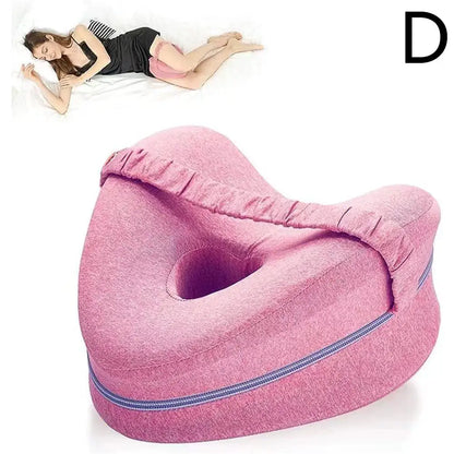 Orthopedic Leg Pillow for Sleeping Body Heart Shaped Memory Cotton Support Cushion between Legs for Hip Pain Sciatica