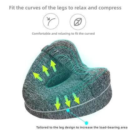 Orthopedic Leg Pillow for Sleeping Body Heart Shaped Memory Cotton Support Cushion between Legs for Hip Pain Sciatica