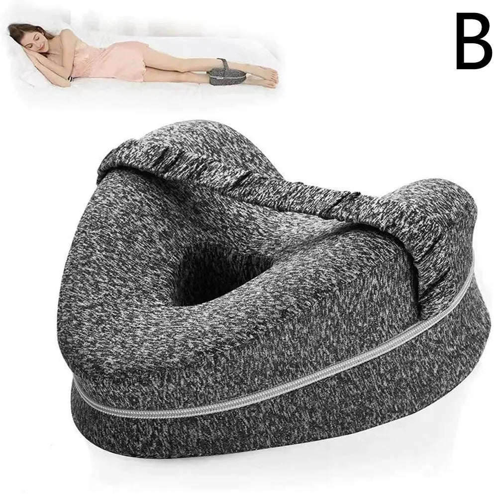 Orthopedic Leg Pillow for Sleeping Body Heart Shaped Memory Cotton Support Cushion between Legs for Hip Pain Sciatica