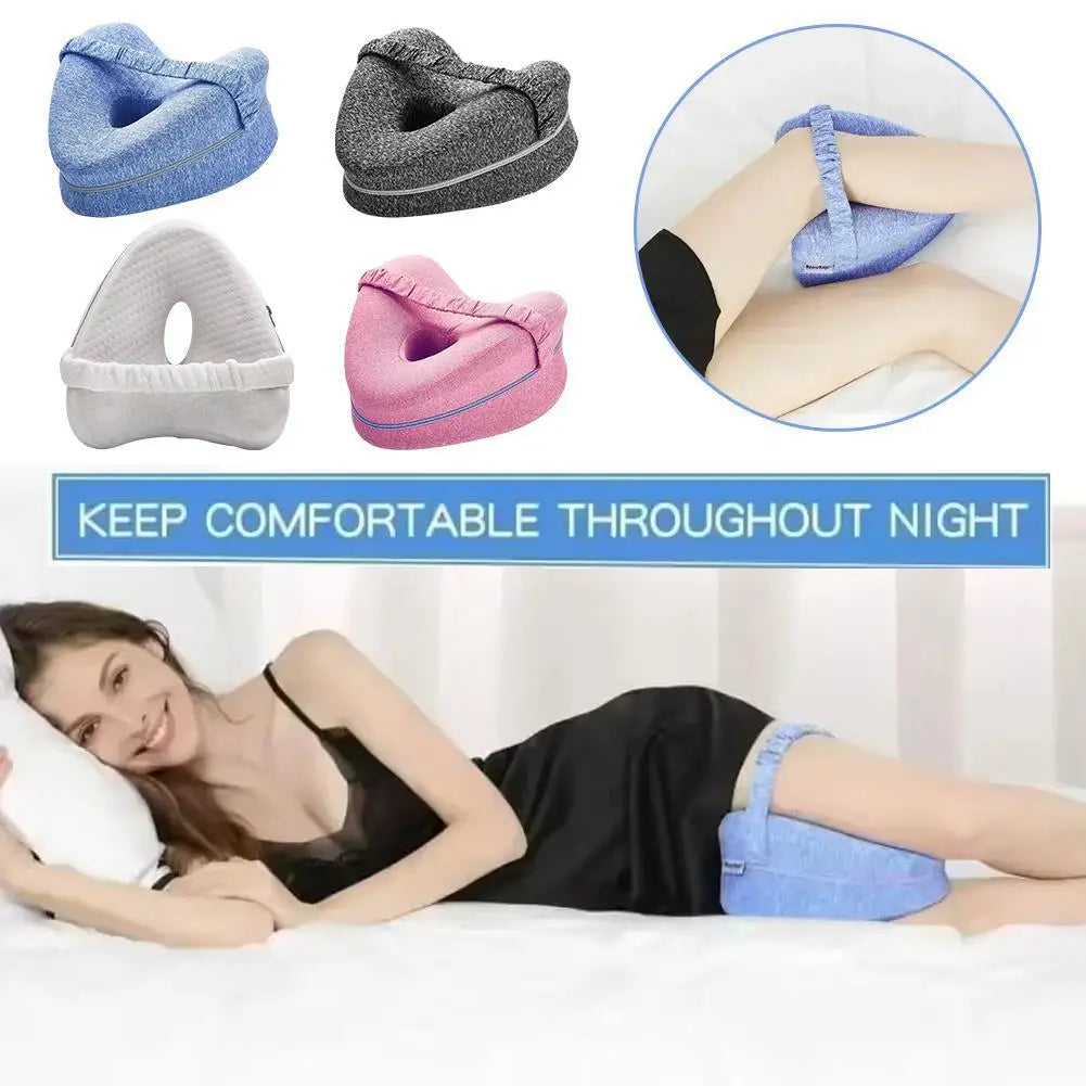 Orthopedic Leg Pillow for Sleeping Body Heart Shaped Memory Cotton Support Cushion between Legs for Hip Pain Sciatica